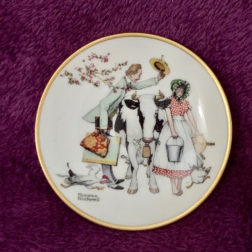 565 Traveling Salesman - Norman Rockwell Four Seasons Miniature Plate Collection